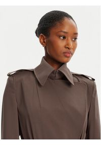 BARDOT - Bardot Trencz Kira Trench Coat 57053JB3 Brązowy Regular Fit. Kolor: brązowy. Materiał: syntetyk #4
