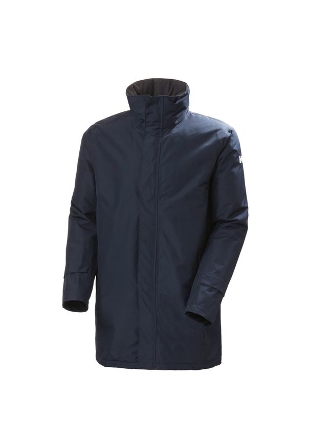 Kurtka przeciwdeszczowa męska Helly Hansen Dubliner Insulated Long. Kolor: niebieski. Sport: turystyka piesza