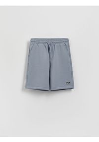 Reserved - Szorty z wiskozą - jasnoszary. Kolor: szary. Materiał: wiskoza #1