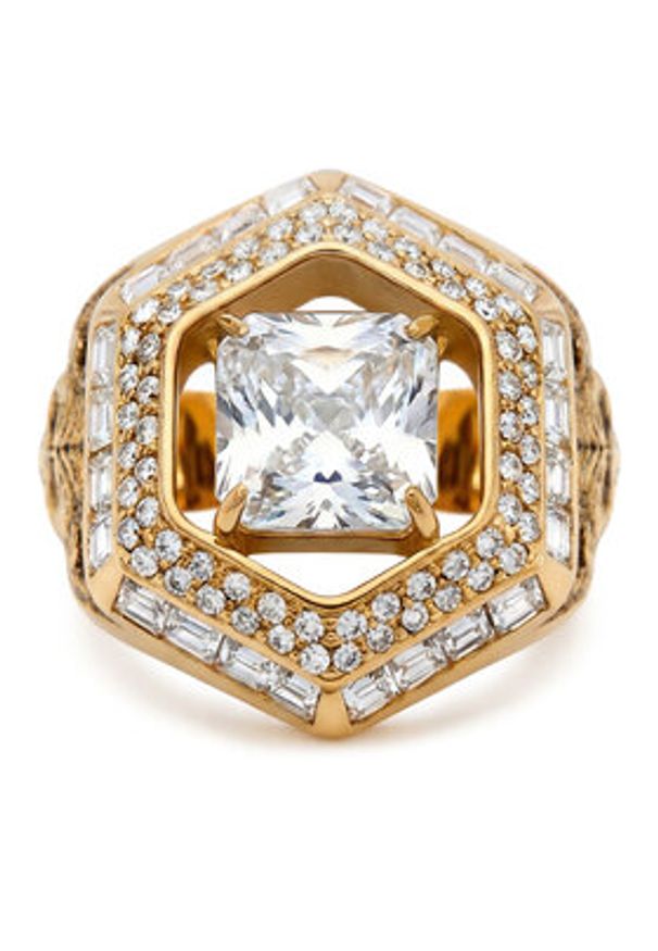 Guess Pierścionek JUBR06 187JW Złoty. Materiał: metalowe. Kolor: złoty