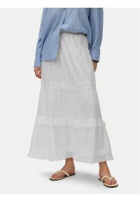 Vero Moda Spódnica maxi Sandy 10345282 Biały Regular Fit. Kolor: biały. Materiał: bawełna #1