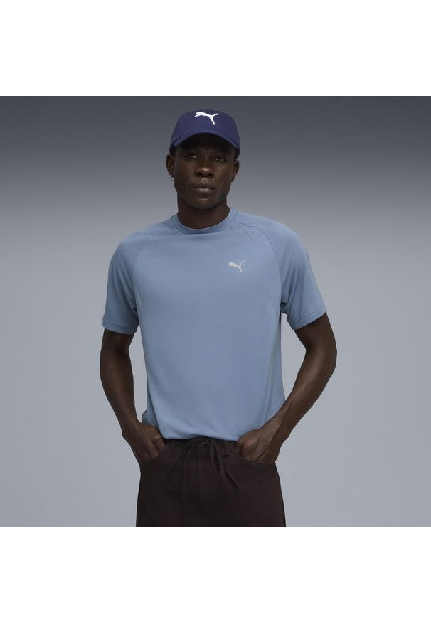 Puma - Męska koszulka Evostripe PUMA Cool Blue. Kolor: niebieski. Sport: fitness