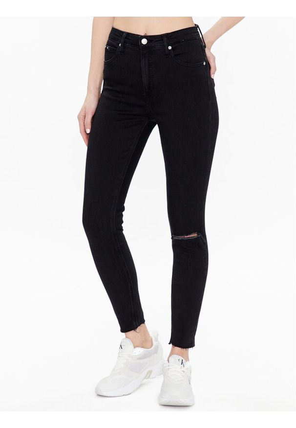 Calvin Klein Jeans Jeansy J20J220616 Czarny Skinny Fit. Kolor: czarny