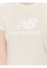 New Balance T-Shirt Essentials Stacked Logo WT31546 Beżowy Athletic Fit. Kolor: beżowy. Materiał: bawełna #4