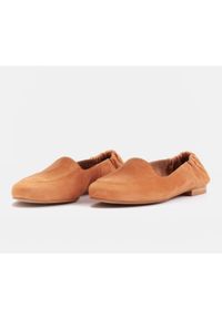 Marco Shoes Baleriny damskie z gumką w cholewce pomarańczowe. Kolor: pomarańczowy. Szerokość cholewki: normalna #6