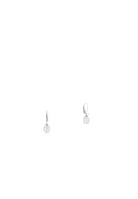 W.KRUK - Kolczyki srebrne z perłami i cyrkoniami. Materiał: srebrne. Kolor: srebrny. Wzór: aplikacja. Kamień szlachetny: cyrkonia, perła
