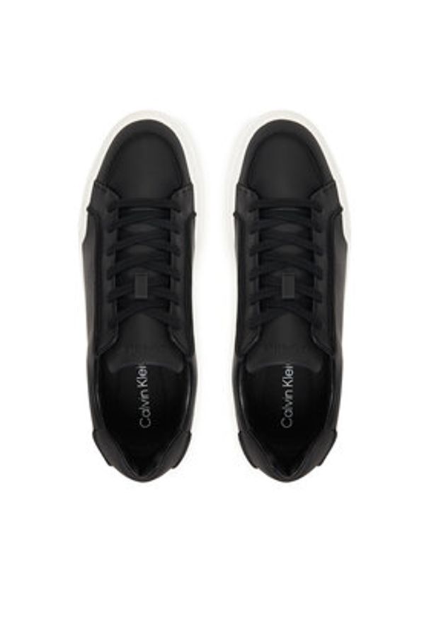 Calvin Klein Sneakersy Chunky Cupsole Lace Up Lth Pinch YM0YM01454 Czarny. Kolor: czarny. Materiał: skóra