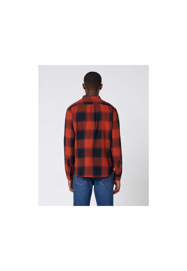 Wrangler - KOSZULA MĘSKA WRANGLER LS 1PKT FLAP SHIRT PICANTE BROWN W5A42LX9H 112130038