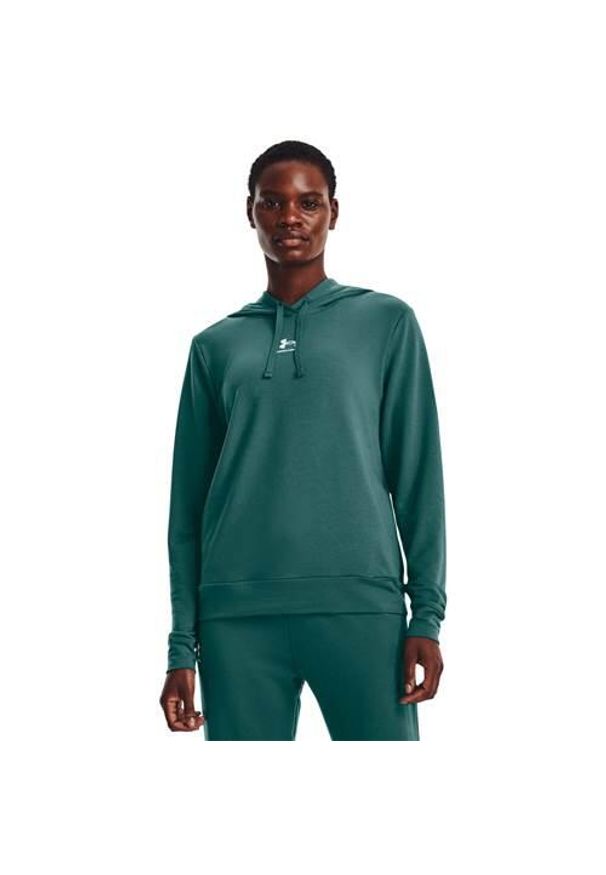 Bluza sportowa damska Under Armour 1369855722. Typ kołnierza: kaptur. Kolor: zielony