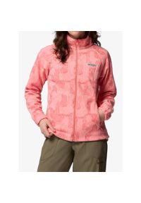 columbia - Bluza damska bez kaptura Columbia Benton Springs Printed Full Zip. Typ kołnierza: bez kaptura. Kolor: różowy. Sport: turystyka piesza