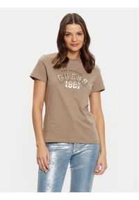 Guess T-Shirt V5RI06 I3Z14 Brązowy Regular Fit. Kolor: brązowy. Materiał: bawełna #1