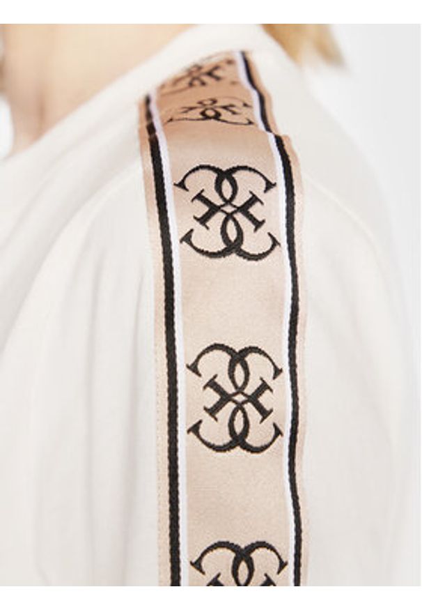 Guess T-Shirt V3RI08 I3Z14 Beżowy Relaxed Fit. Kolor: beżowy. Materiał: bawełna