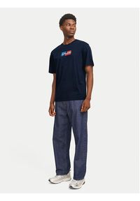 Jack & Jones - Jack&Jones T-Shirt Corp Graphic 12268415 Granatowy Regular Fit. Kolor: niebieski. Materiał: bawełna