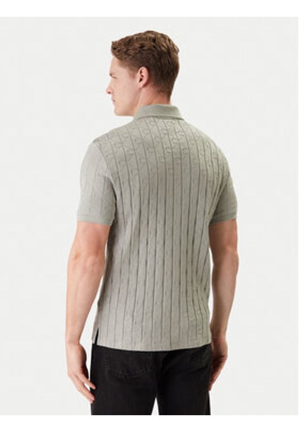 Calvin Klein Polo LV04LE203G Beżowy Regular Fit. Typ kołnierza: polo. Kolor: beżowy. Materiał: bawełna