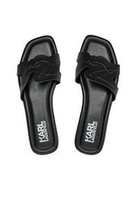 Karl Lagerfeld - KARL LAGERFELD Klapki KL85408 Czarny. Kolor: czarny. Materiał: skóra #4