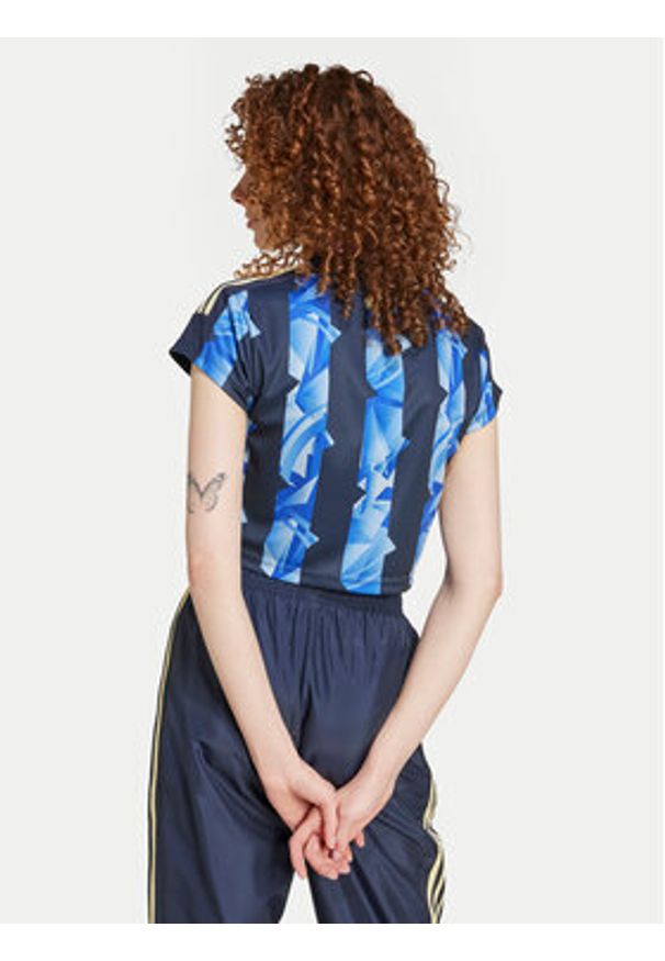 Adidas - adidas T-Shirt Tiro Cut 3-Stripes IX3728 Niebieski Slim Fit. Kolor: niebieski. Materiał: syntetyk