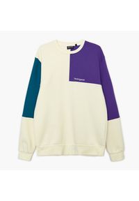 Cropp - Bluza z kolorowymi panelami - Beżowy. Kolor: beżowy. Wzór: kolorowy #1