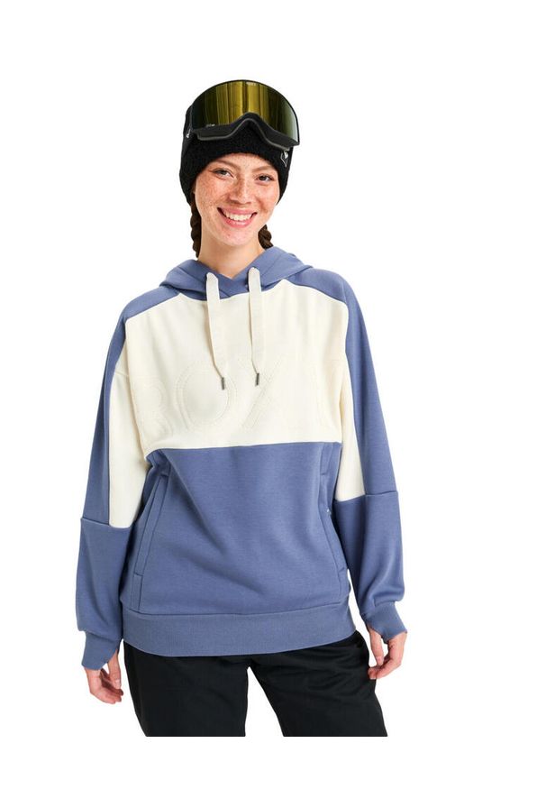 Roxy - Bluza z kapturem dla Kobiety LIBERTY Niebieski. Typ kołnierza: kaptur. Kolor: szary, niebieski, wielokolorowy. Materiał: wiskoza, elastan, poliester, dzianina