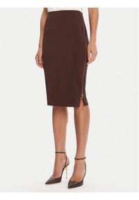 Rinascimento Spódnica ołówkowa CFC0125230003 Brązowy Slim Fit. Kolor: brązowy. Materiał: syntetyk