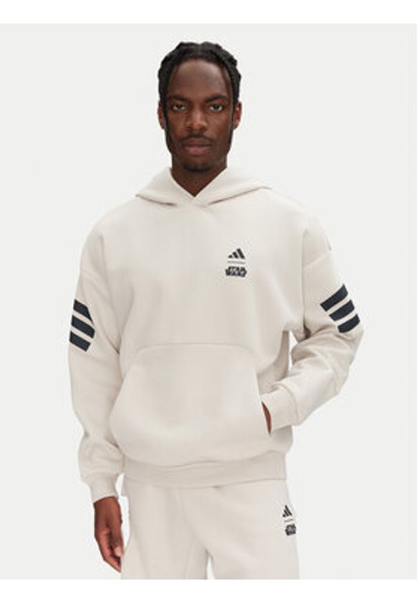 Adidas - adidas Bluza Star Wars The Mandalorian™ JI5719 Beżowy Regular Fit. Kolor: beżowy. Materiał: syntetyk, bawełna. Wzór: motyw z bajki