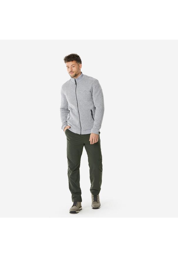 quechua - Spodnie turystyczne męskie Quechua SH100 Warm. Kolor: zielony. Materiał: materiał, tkanina. Sezon: zima. Sport: turystyka piesza
