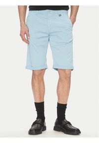 Karl Lagerfeld - KARL LAGERFELD Szorty materiałowe 265812 552829 Błękitny Regular Fit. Kolor: niebieski. Materiał: bawełna