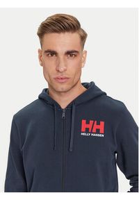 Helly Hansen Bluza HH Logo 54581 Granatowy Regular Fit. Kolor: niebieski. Materiał: bawełna #4
