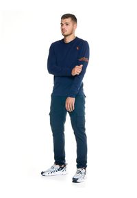 LEONE 1947 APPAREL - Męska koszulka Leone z długim rękawem Shades. Kolor: niebieski. Materiał: bawełna. Długość rękawa: długi rękaw. Długość: długie. Sport: fitness