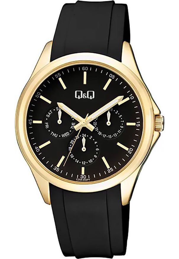 Zegarek QQ Zegarek damski QQ C25A-002P czarny. Kolor: czarny