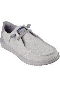 skechers - Adidasy Skechers Melson-nela, Mężczyźni. Kolor: szary. Materiał: tkanina. Sport: turystyka piesza