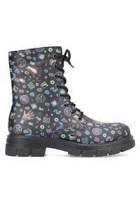 Rieker Trapery Z9120-90 Kolorowy. Materiał: skóra. Wzór: kolorowy #1