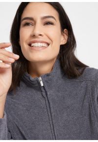 bonprix - Bluza rozpinana z polaru. Typ kołnierza: kołnierzyk stójkowy. Kolor: szary. Materiał: polar #3