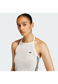 Adidas - adidas Top Knitted Crochet KC6485 Biały Slim Fit. Kolor: biały. Materiał: syntetyk #3