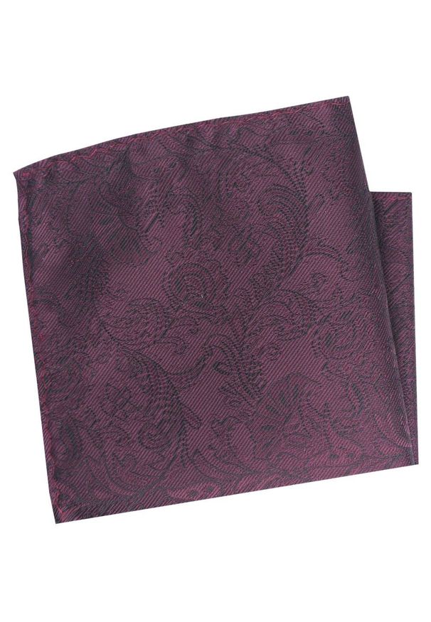 Poszetka Męska, Elegancka - Alties - Kolor Wina, Burgund, Faktura w Kwiaty. Kolor: czerwony. Materiał: poliester. Wzór: kwiaty