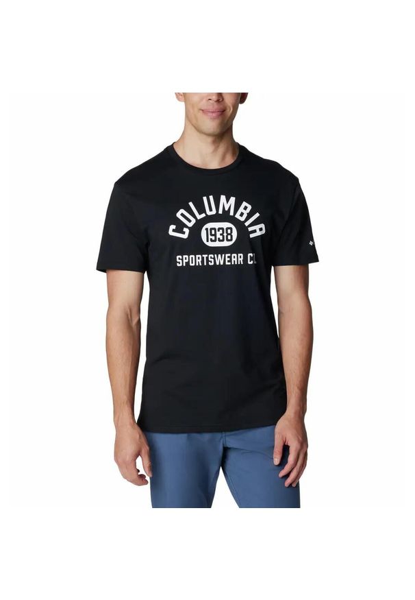 columbia - Koszulka Męska Columbia CSC Basic Logo Short Sleeve T-Shirt. Kolor: biały, wielokolorowy, czarny