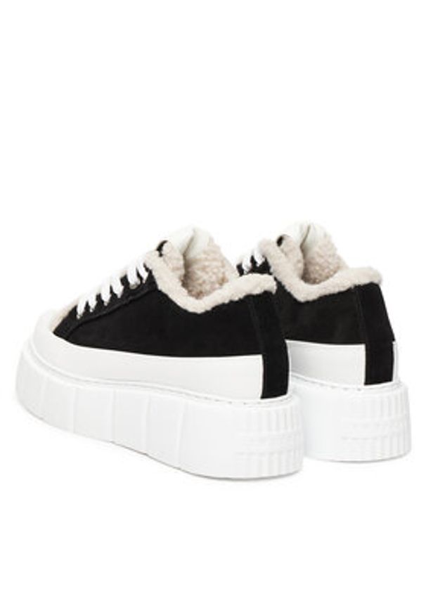 Inuikii Trampki Matilda Curly 1001.001.0381 Czarny. Kolor: czarny. Materiał: skóra, zamsz
