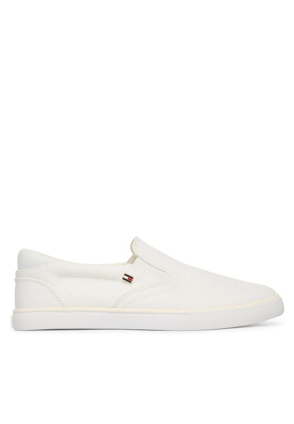 TOMMY HILFIGER - Tommy Hilfiger Tenisówki Th Low Profile Slip On FW0FW09103 Biały. Zapięcie: bez zapięcia. Kolor: biały. Materiał: materiał