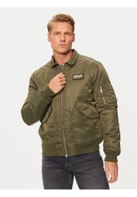 SCHOTT N.Y.C. Kurtka bomber 210100RS Zielony Regular Fit. Kolor: zielony. Materiał: syntetyk