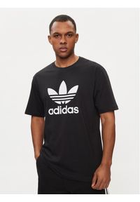 Adidas - adidas T-Shirt adicolor Trefoil IU2364 Czarny Regular Fit. Kolor: czarny. Materiał: bawełna #1