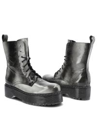 Szare Botki Lemar Damskie Skórzane Wygodne Obuwie. Okazja: na co dzień. Kolor: szary. Materiał: skóra. Szerokość cholewki: normalna. Sezon: zima, jesień. Styl: casual, klasyczny #5