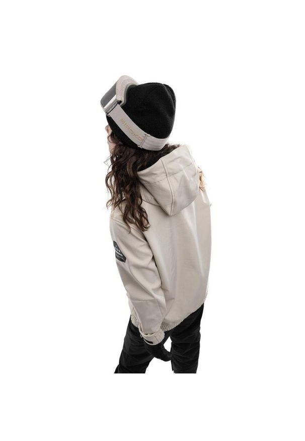 Damska kurtka snowboardowa Sporty zimowe SIROKO W3-W Haboob. Kolor: beżowy. Materiał: softshell, materiał. Sezon: zima. Sport: snowboard