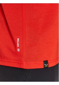 Salewa Koszulka techniczna Solidlogo Dry 27340 Czerwony Regular Fit. Kolor: czerwony. Materiał: syntetyk #5
