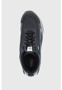 Hugo Buty Gilda kolor czarny na platformie. Nosek buta: okrągły. Zapięcie: sznurówki. Kolor: czarny. Materiał: guma. Obcas: na platformie