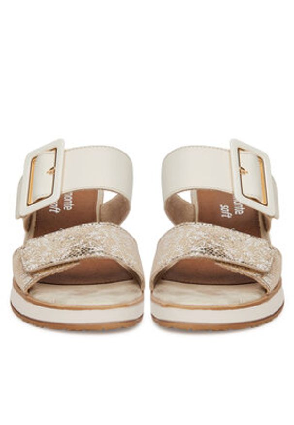 Remonte Klapki D6463-60 Beżowy. Kolor: beżowy. Materiał: zamsz, skóra