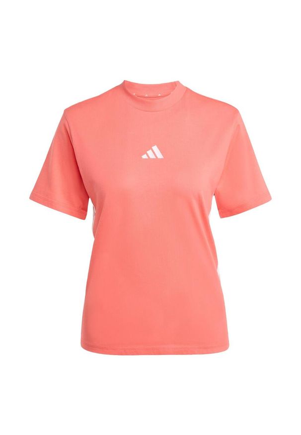 Adidas - Koszulka Essentials 3-Stripes Cotton. Kolor: żółty, biały, pomarańczowy, wielokolorowy. Materiał: bawełna