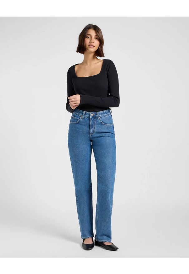 Lee - DAMSKIE SPODNIE LEE RIDER CLASSIC MEDIUM BLUE 112370910