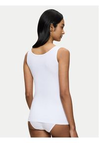 Triumph Top Feel Of Cotton 10224975 Biały Slim Fit. Kolor: biały. Materiał: bawełna #4