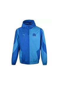 Puma - Bluza dresowa om 2023/24 prematch. Kolor: niebieski. Materiał: dresówka #1