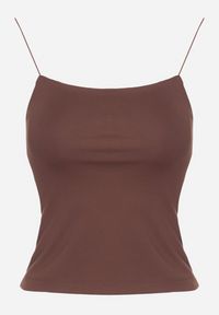 Born2be - Brązowy Klasyczny Top z Wiskozą Soparisse. Okazja: na spacer, na co dzień. Kolor: brązowy. Materiał: wiskoza. Styl: klasyczny #7