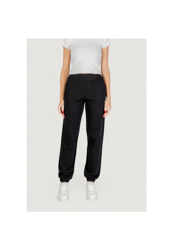 Guess Active - Spodnie Kobieta GUESS ACTIVE PRIMULA RHINESTONES JOGGER. Kolor: czarny. Długość: długie